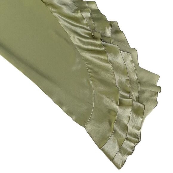 Alessandra Rich Ruffle Gown in Olive Green - Picture 6 of 13